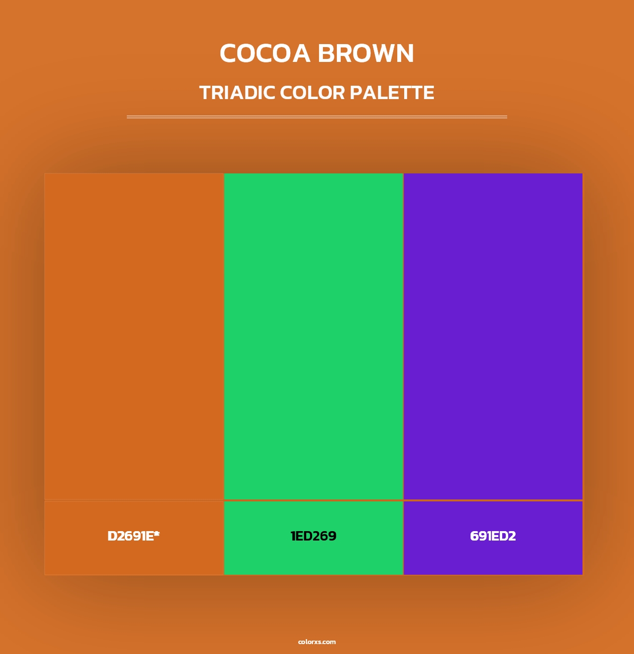 Cocoa Brown - Triadic Color Palette
