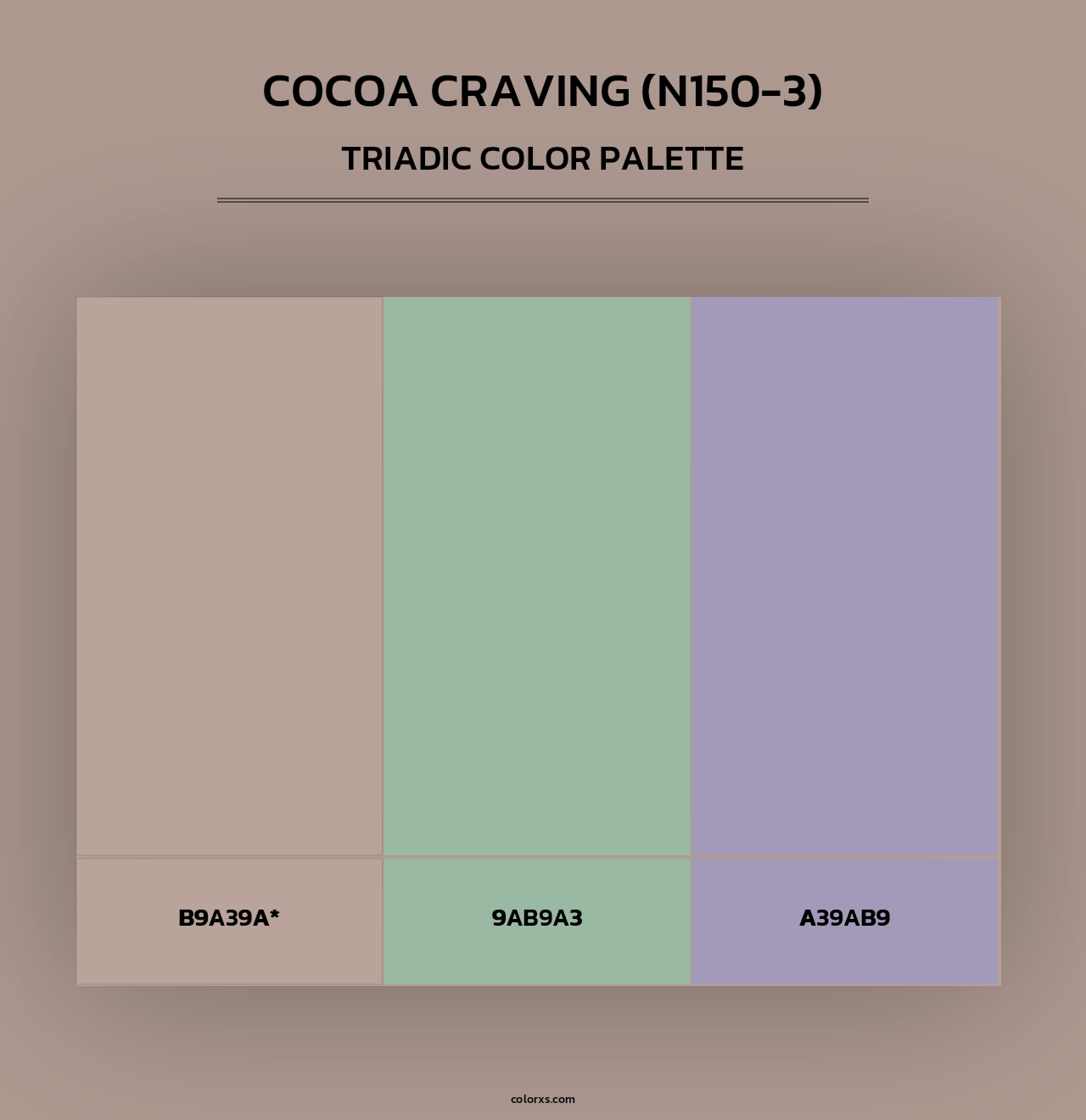 Cocoa Craving (N150-3) - Triadic Color Palette