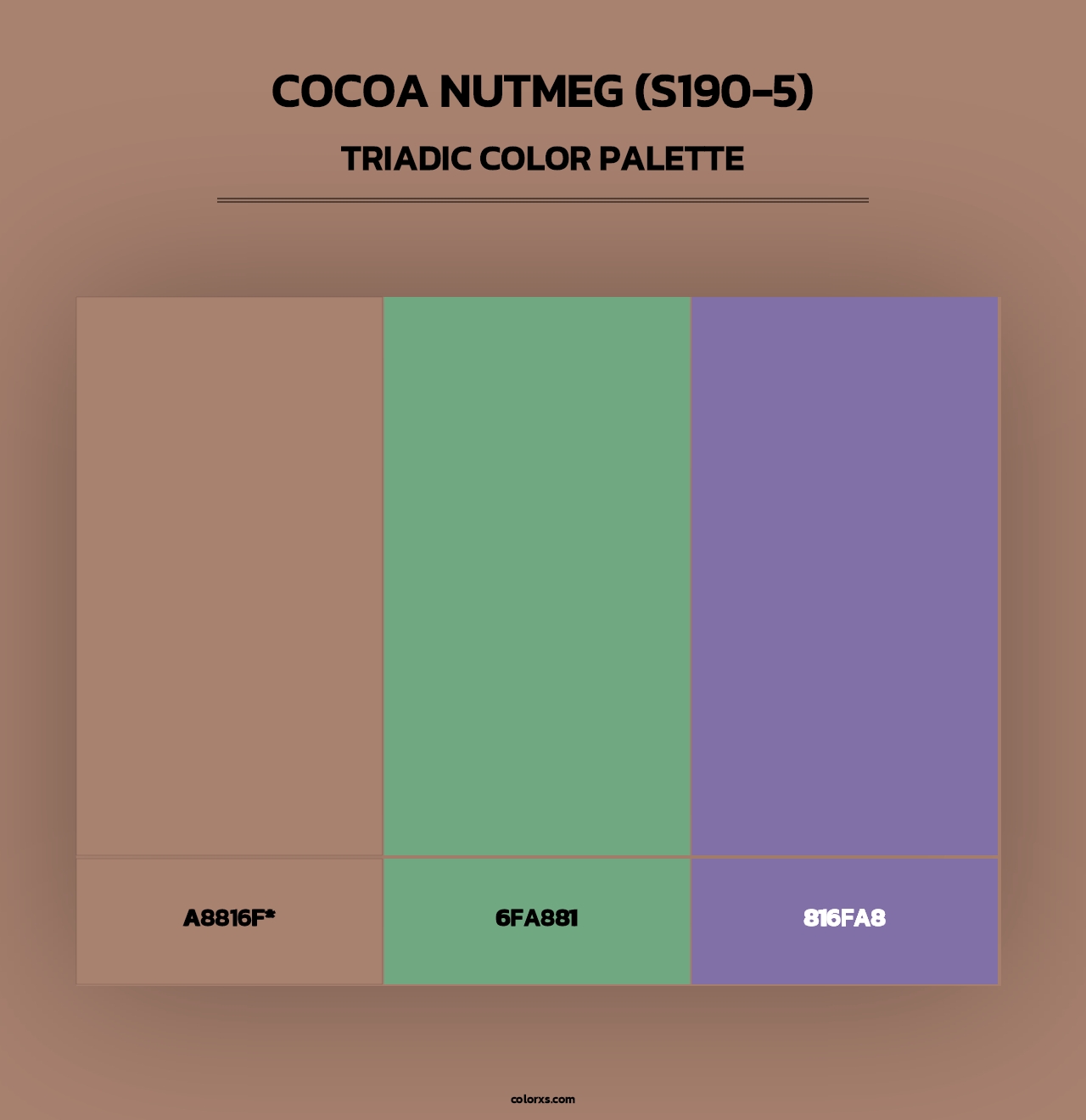 Cocoa Nutmeg (S190-5) - Triadic Color Palette