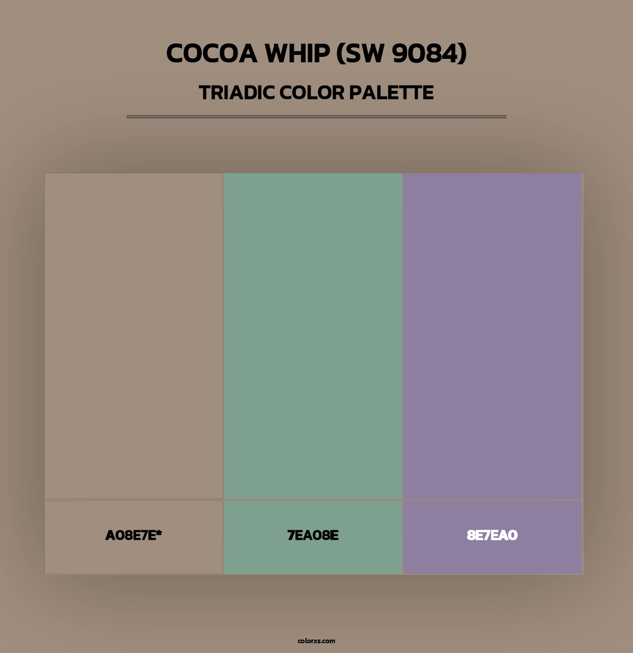 Cocoa Whip (SW 9084) - Triadic Color Palette