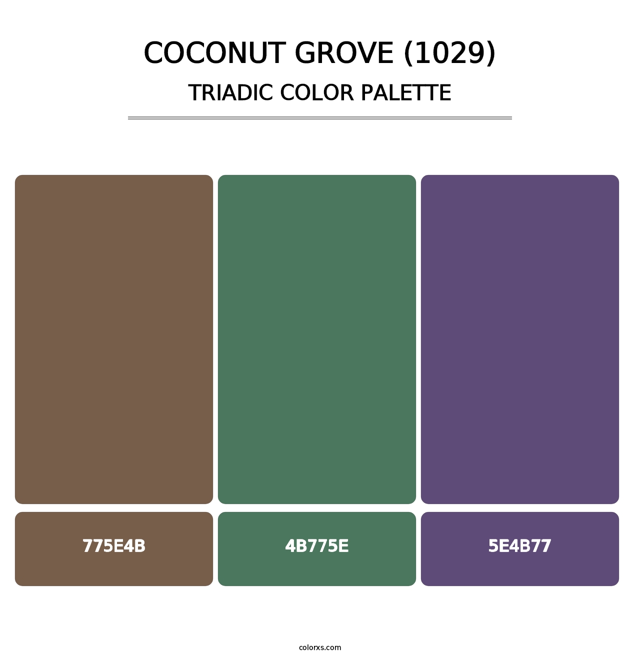 Coconut Grove (1029) - Triadic Color Palette