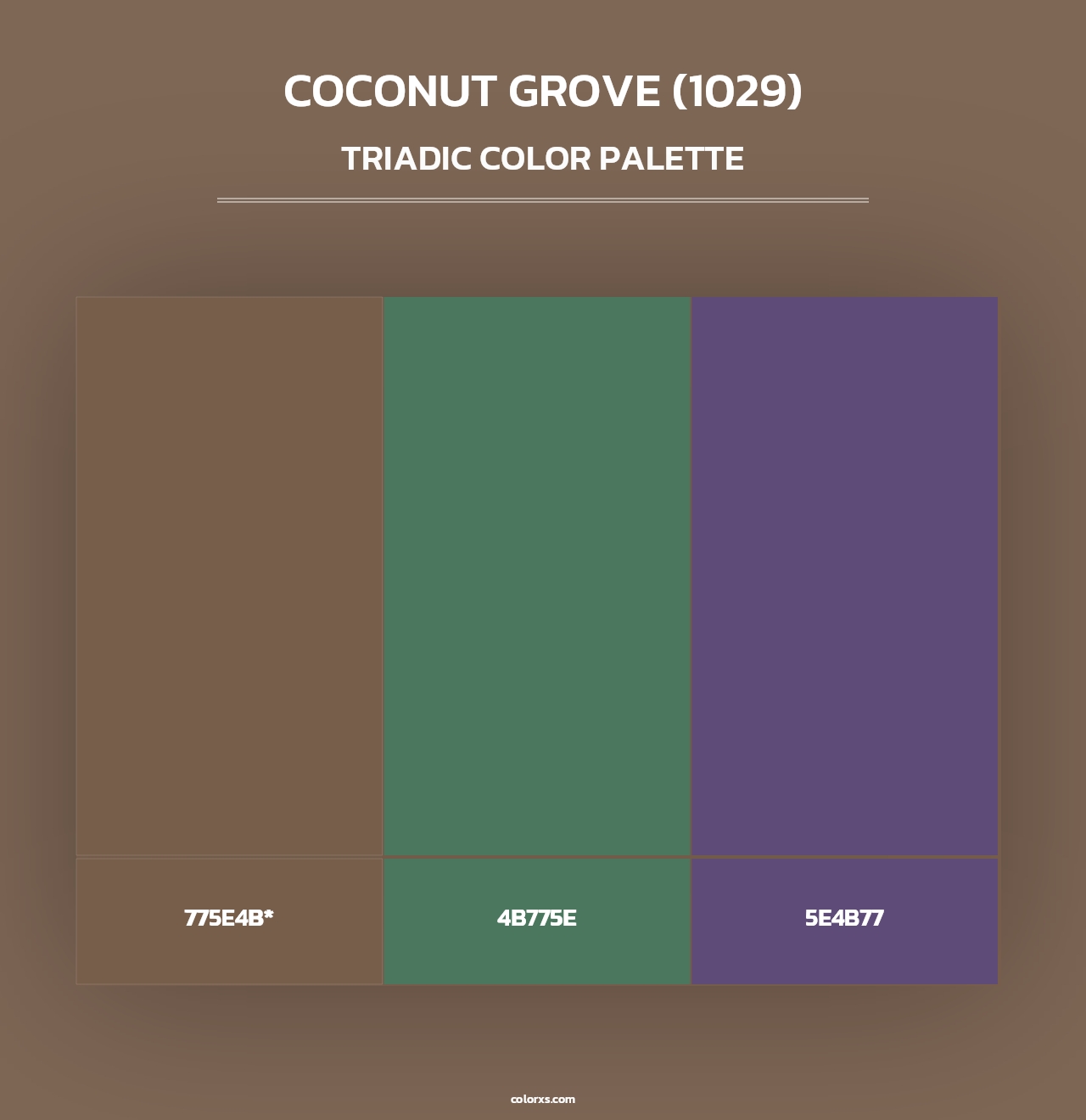 Coconut Grove (1029) - Triadic Color Palette