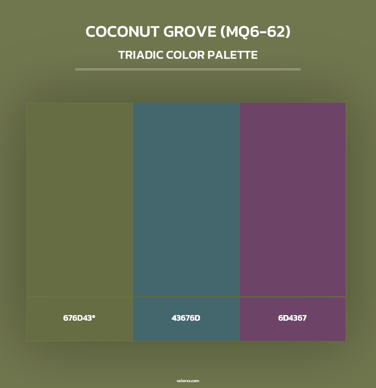 Coconut Grove (MQ6-62) - Triadic Color Palette
