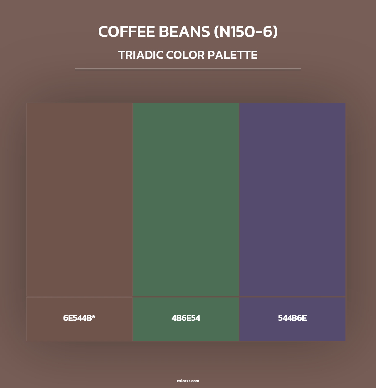 Coffee Beans (N150-6) - Triadic Color Palette