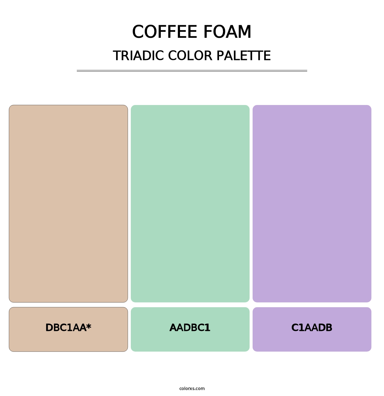 Coffee Foam - Triadic Color Palette