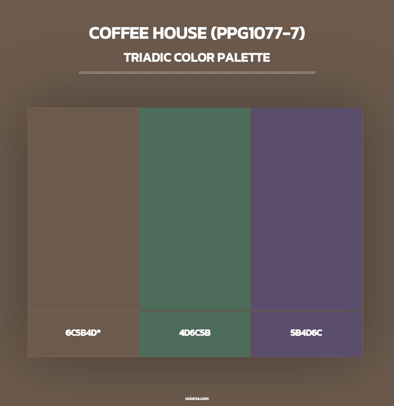 Coffee House (PPG1077-7) - Triadic Color Palette