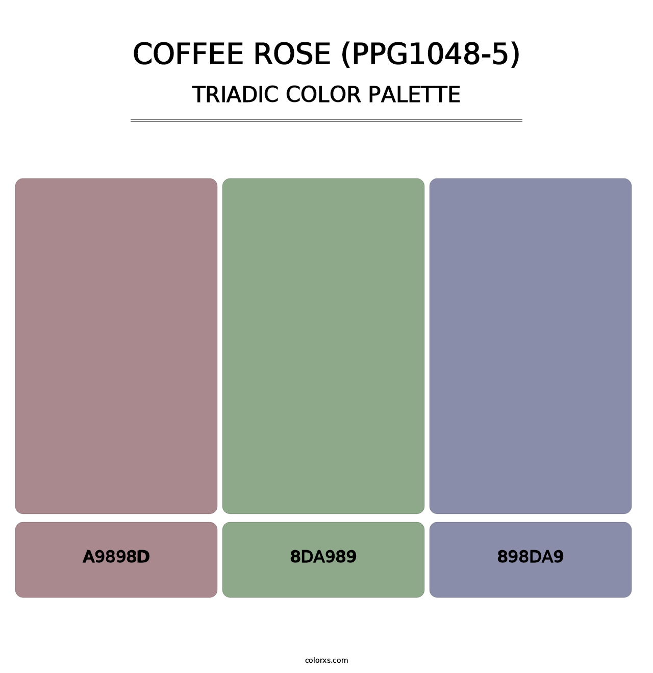 Coffee Rose (PPG1048-5) - Triadic Color Palette