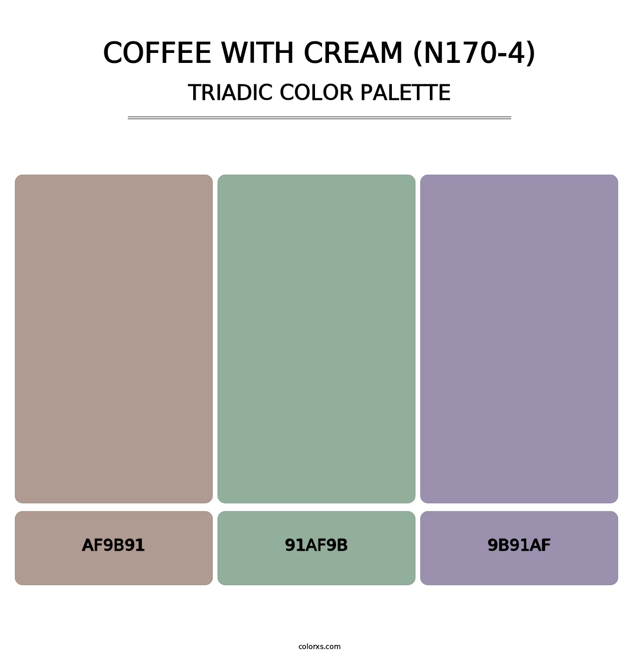 Coffee With Cream (N170-4) - Triadic Color Palette