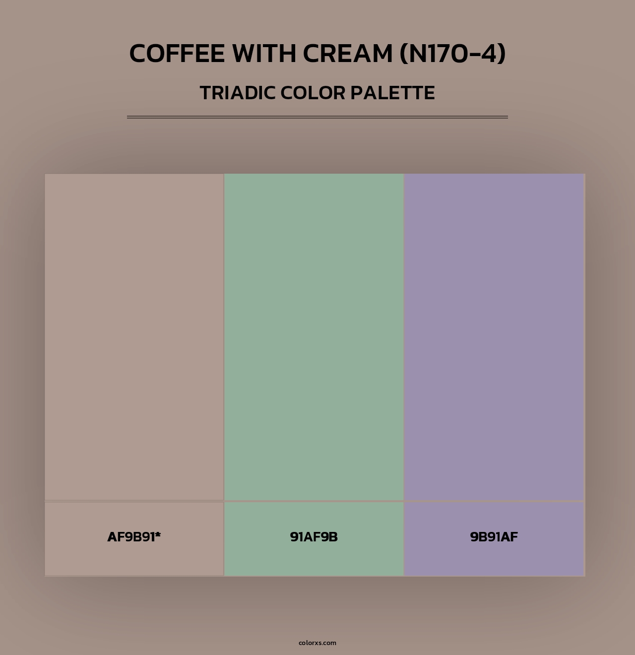 Coffee With Cream (N170-4) - Triadic Color Palette