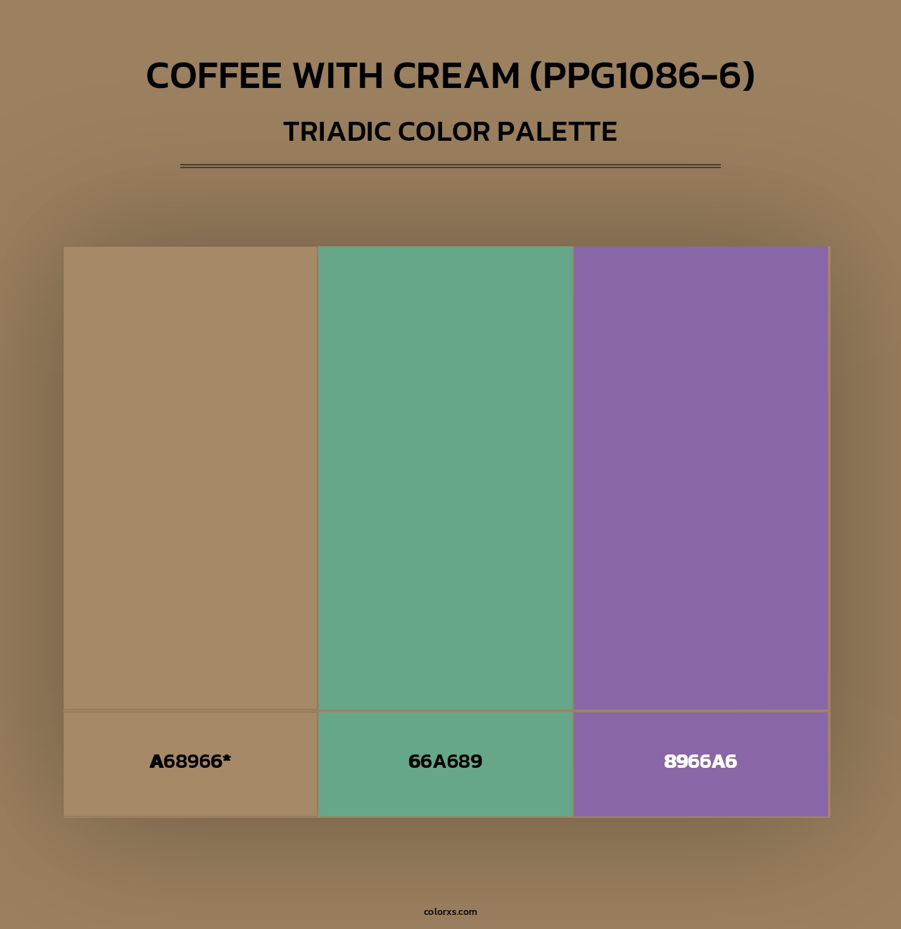 Coffee With Cream (PPG1086-6) - Triadic Color Palette