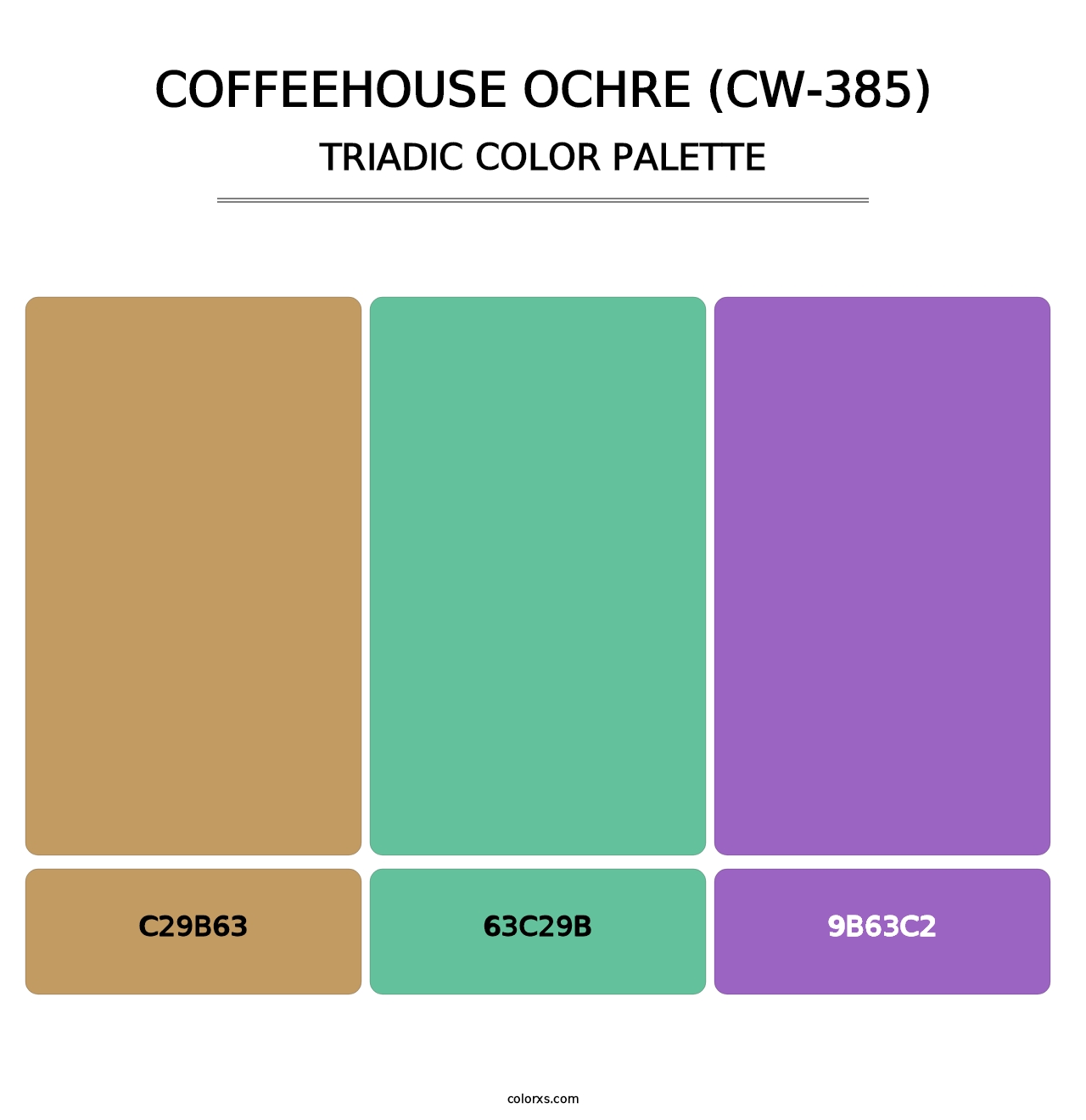 Coffeehouse Ochre (CW-385) - Triadic Color Palette