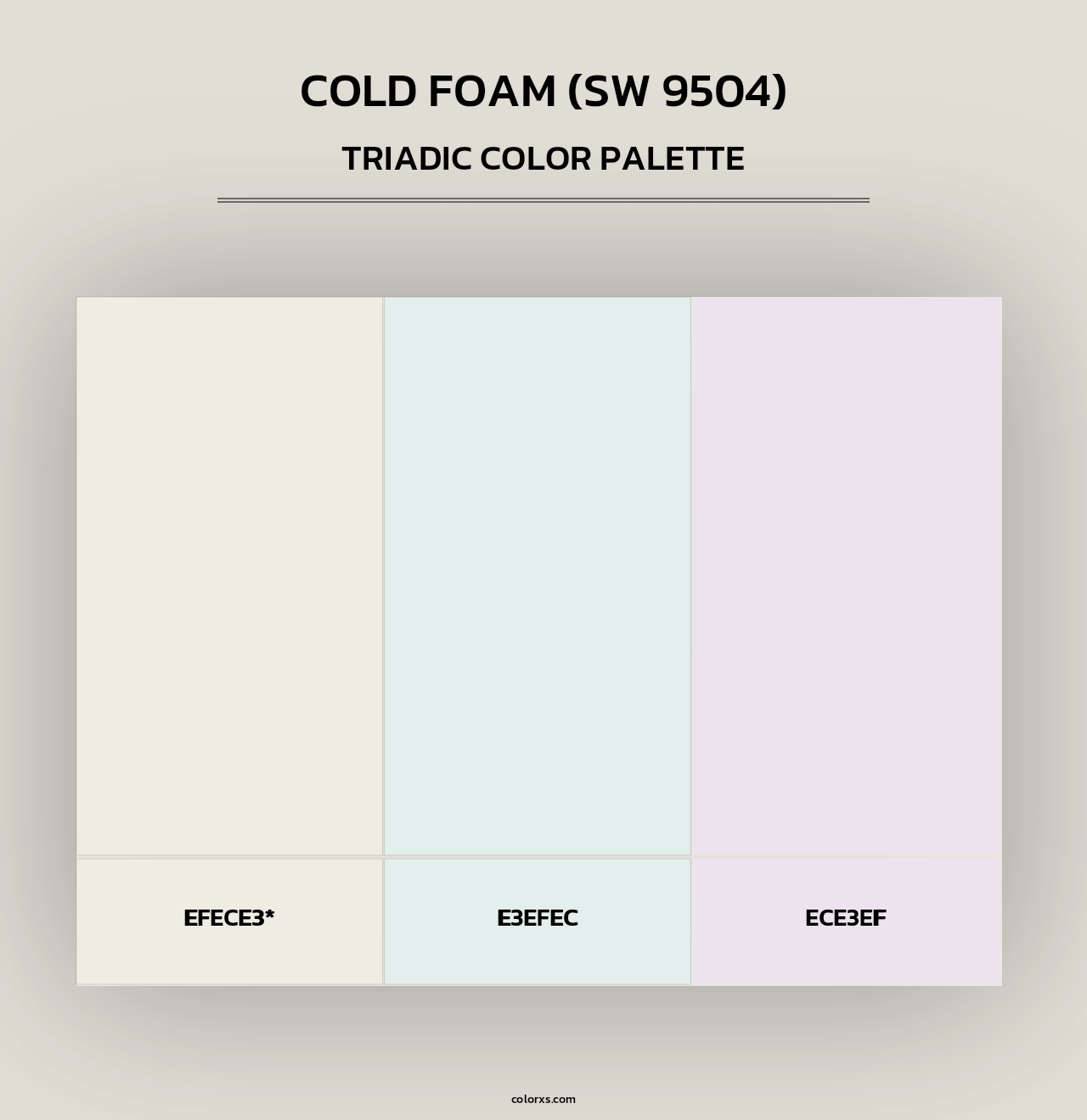 Cold Foam (SW 9504) - Triadic Color Palette
