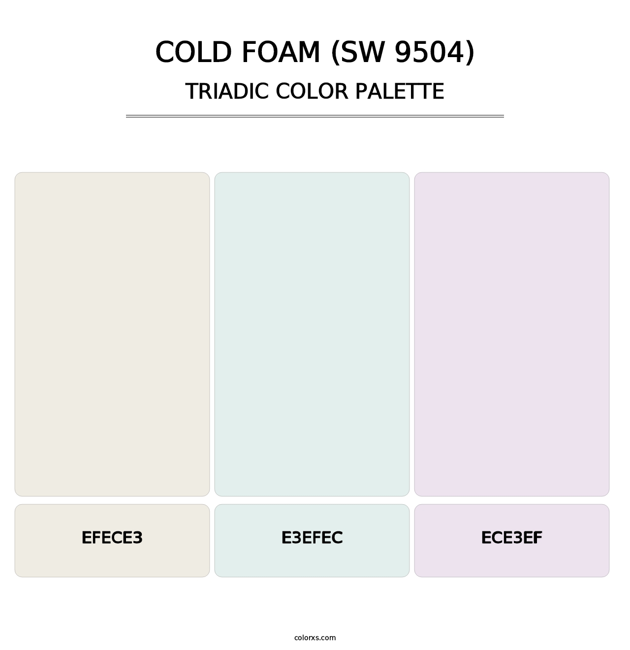 Cold Foam (SW 9504) - Triadic Color Palette