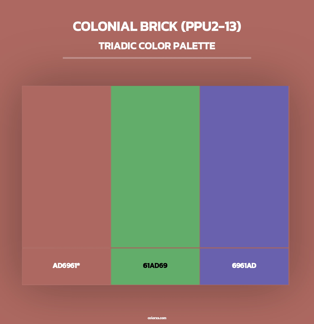 Colonial Brick (PPU2-13) - Triadic Color Palette