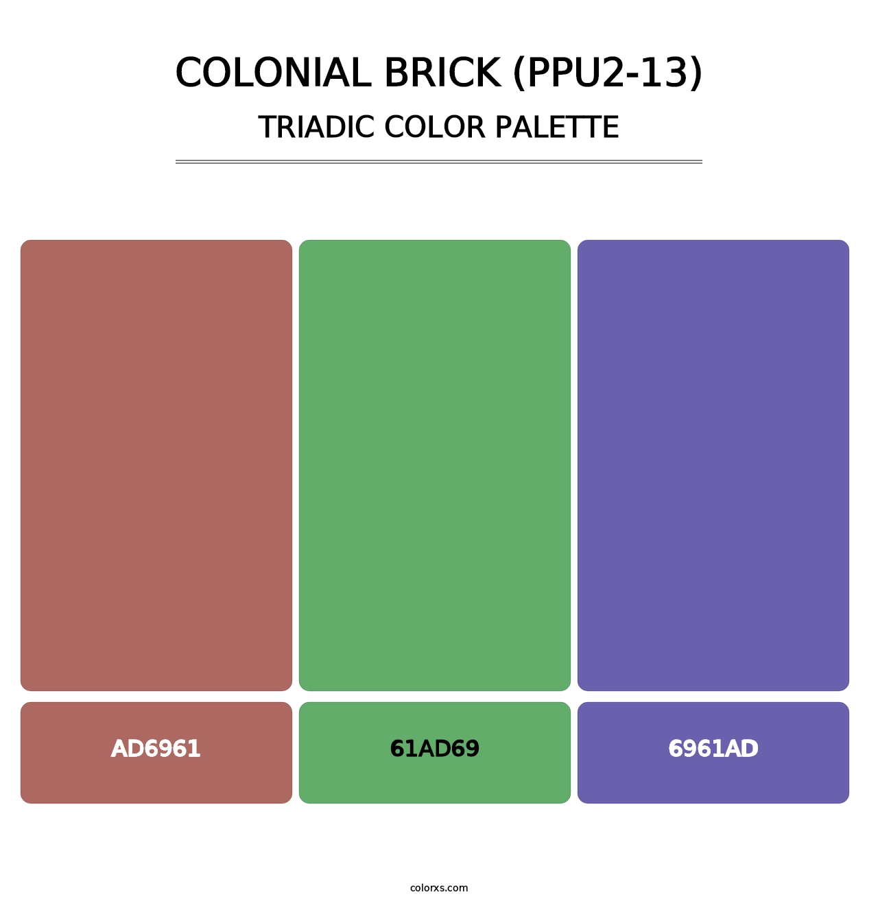 Colonial Brick (PPU2-13) - Triadic Color Palette