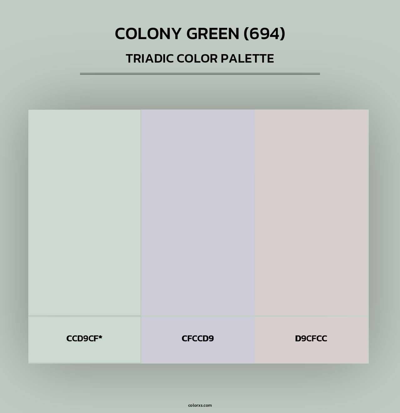 Colony Green (694) - Triadic Color Palette