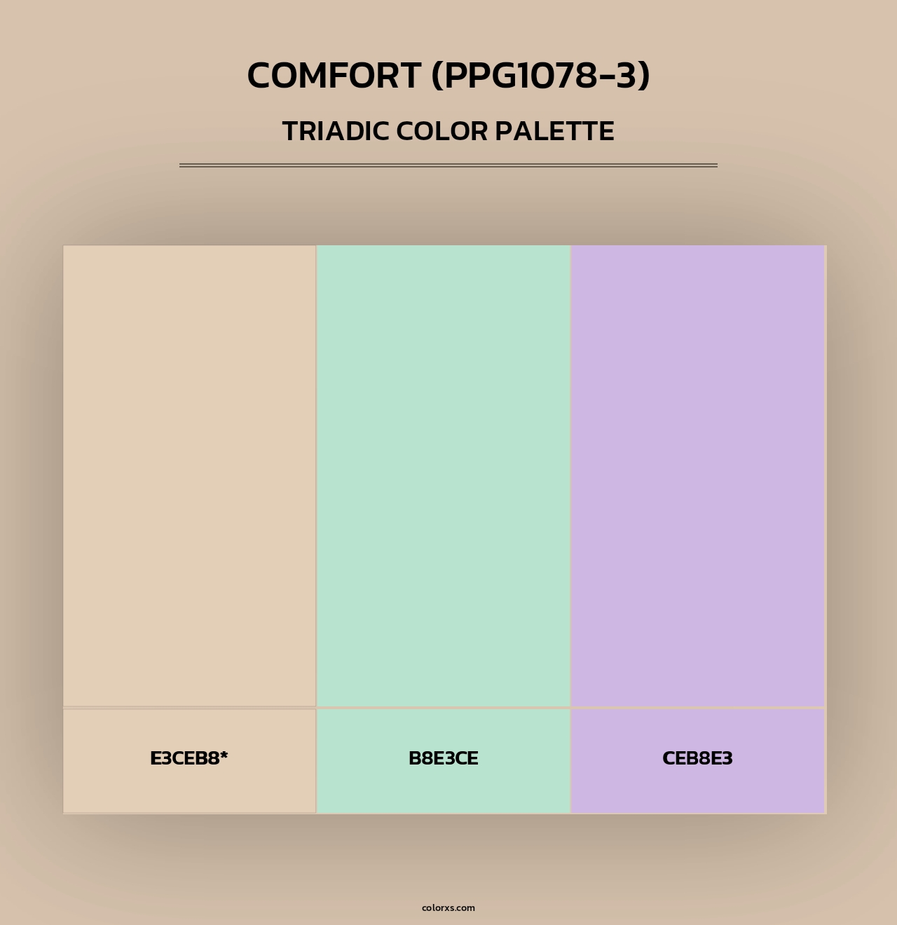 Comfort (PPG1078-3) - Triadic Color Palette