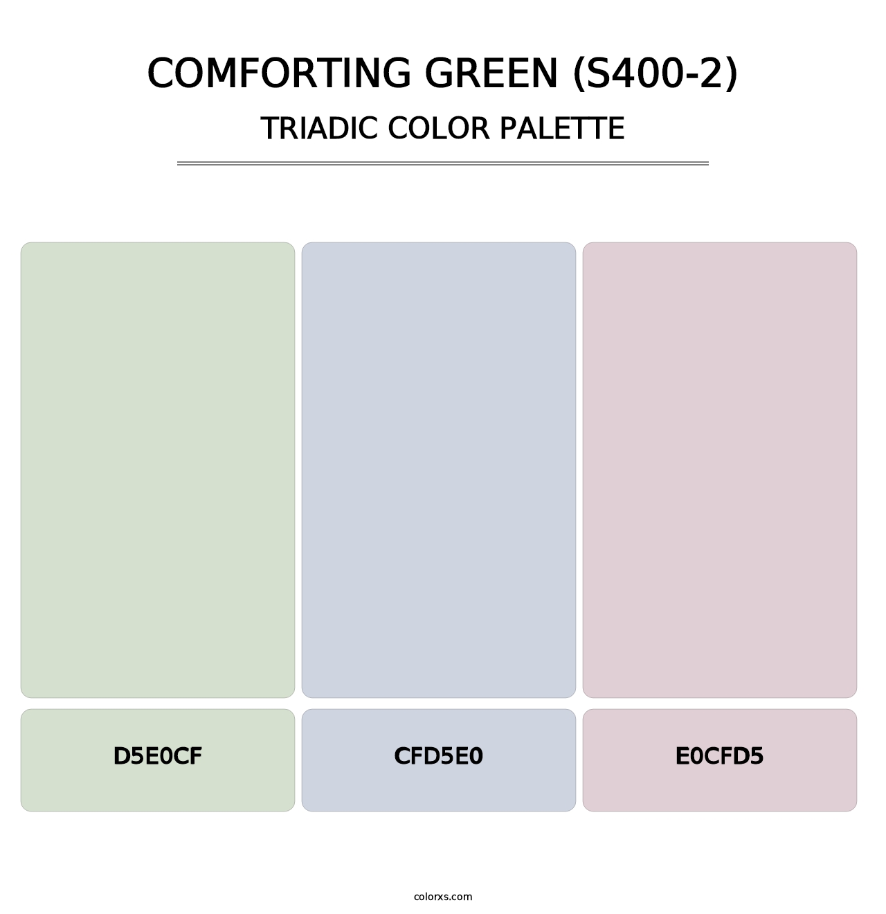 Comforting Green (S400-2) - Triadic Color Palette