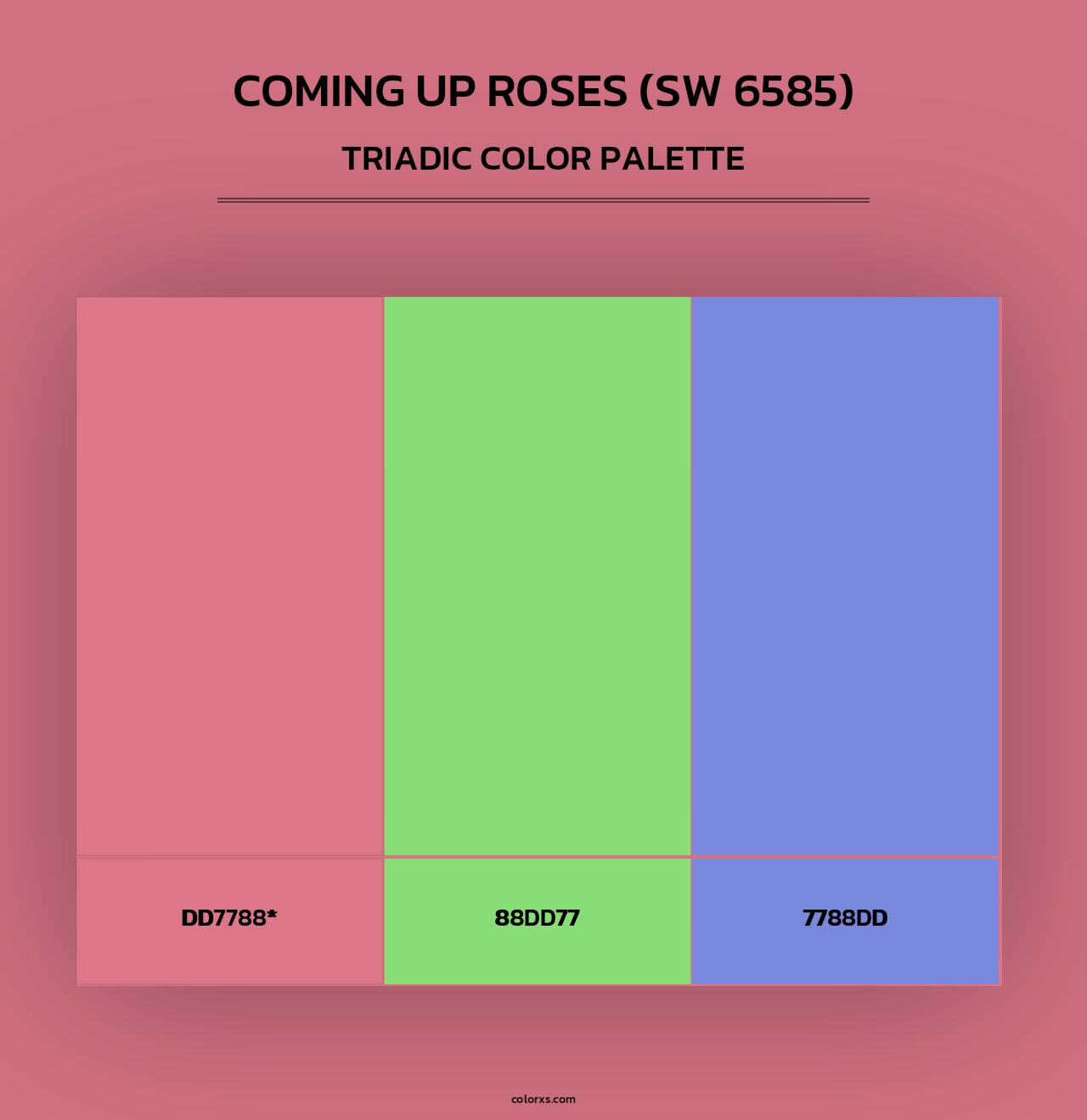 Coming up Roses (SW 6585) - Triadic Color Palette