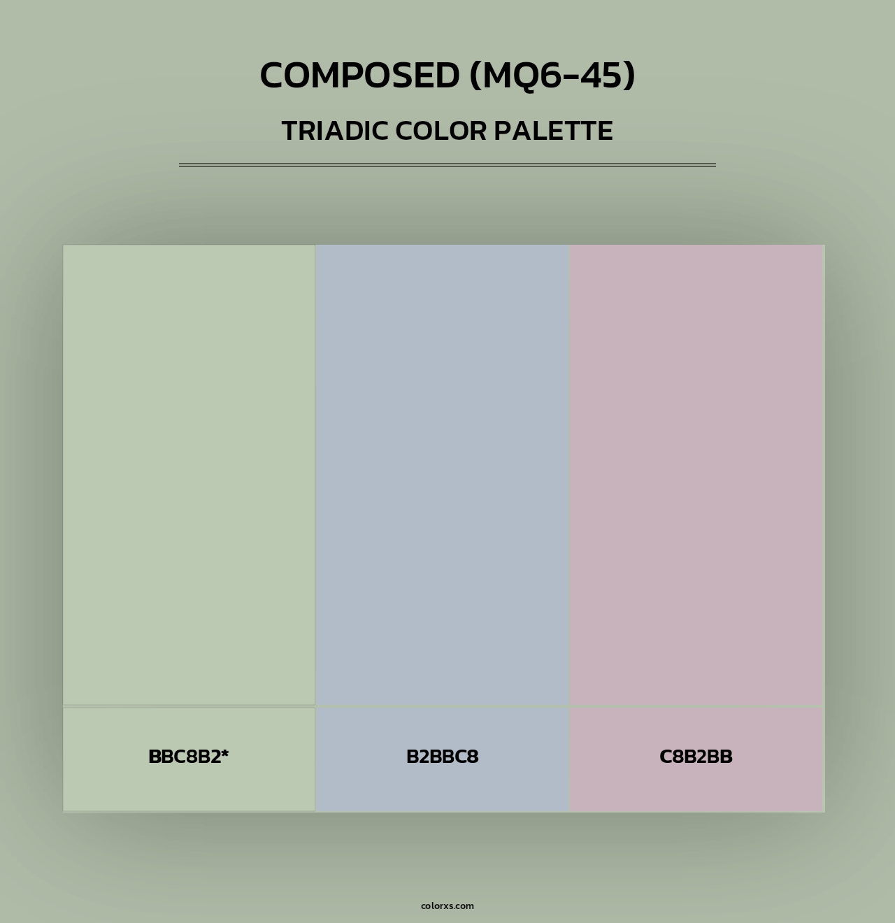 Composed (MQ6-45) - Triadic Color Palette