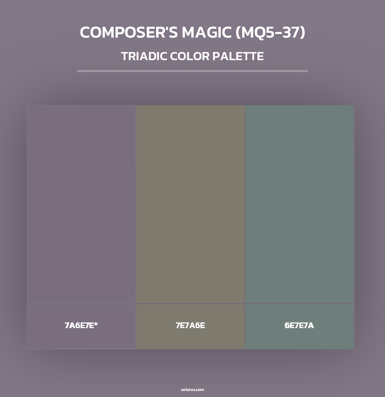 Composer'S Magic (MQ5-37) - Triadic Color Palette
