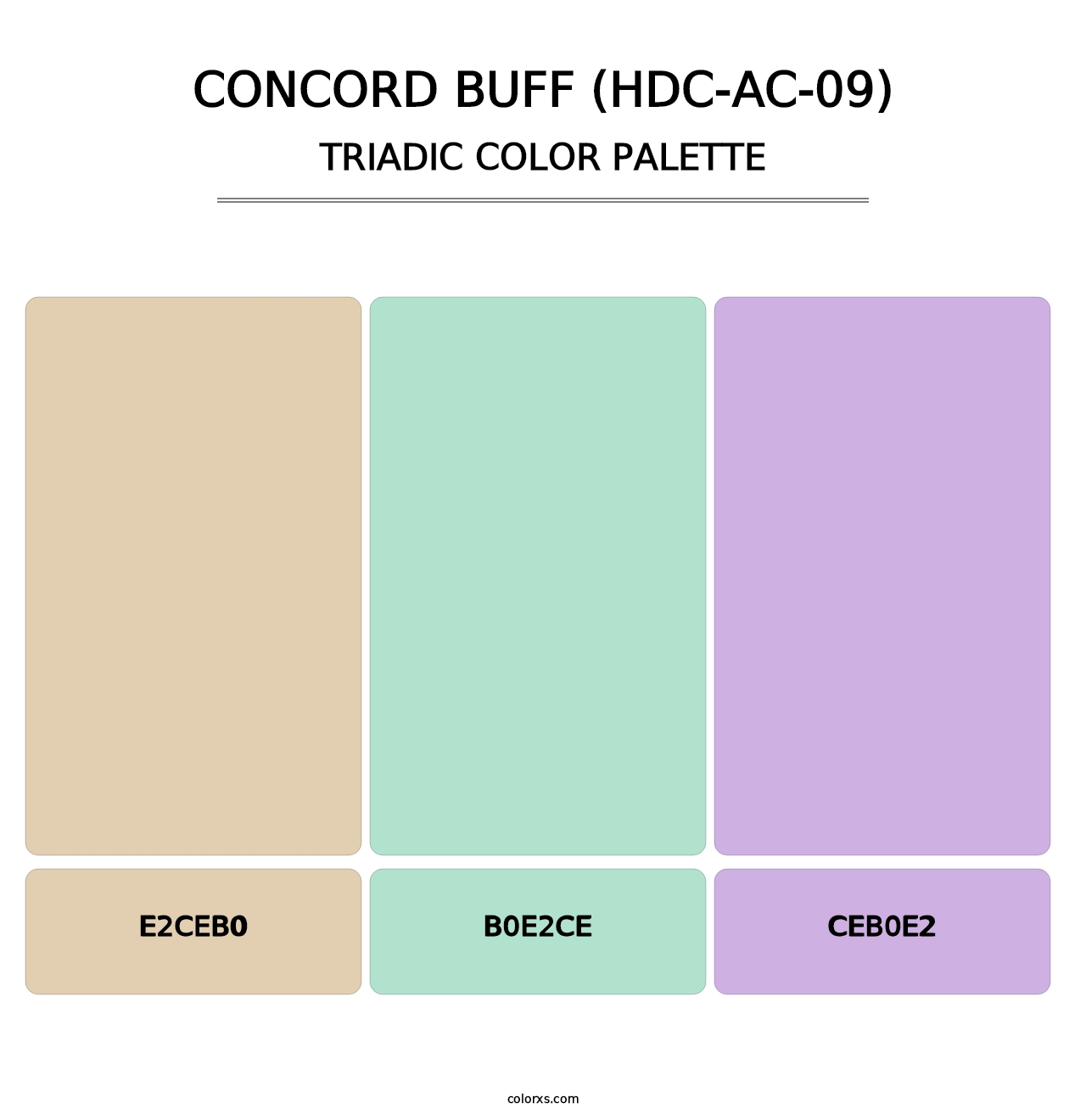 Concord Buff (HDC-AC-09) - Triadic Color Palette
