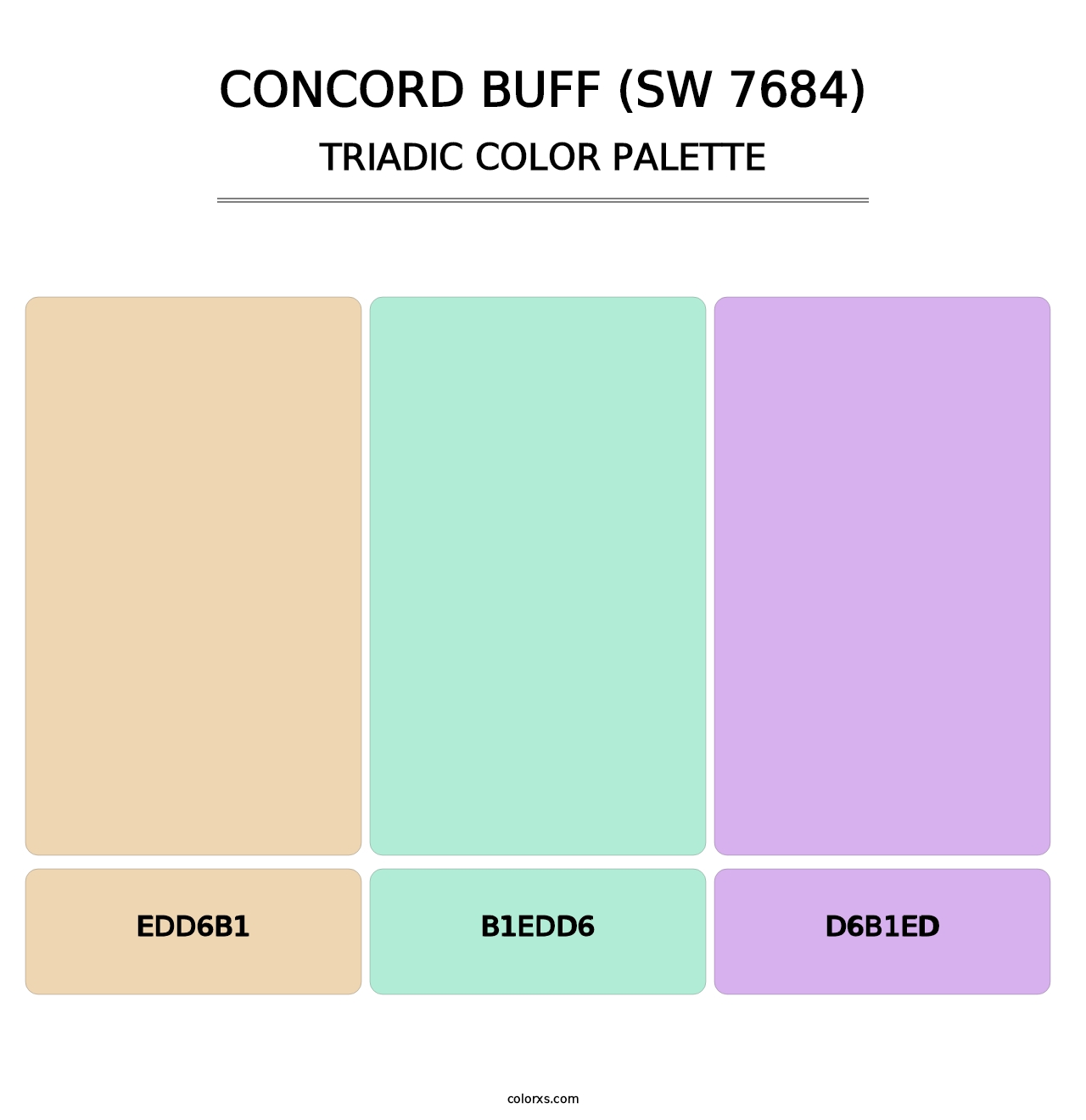 Concord Buff (SW 7684) - Triadic Color Palette