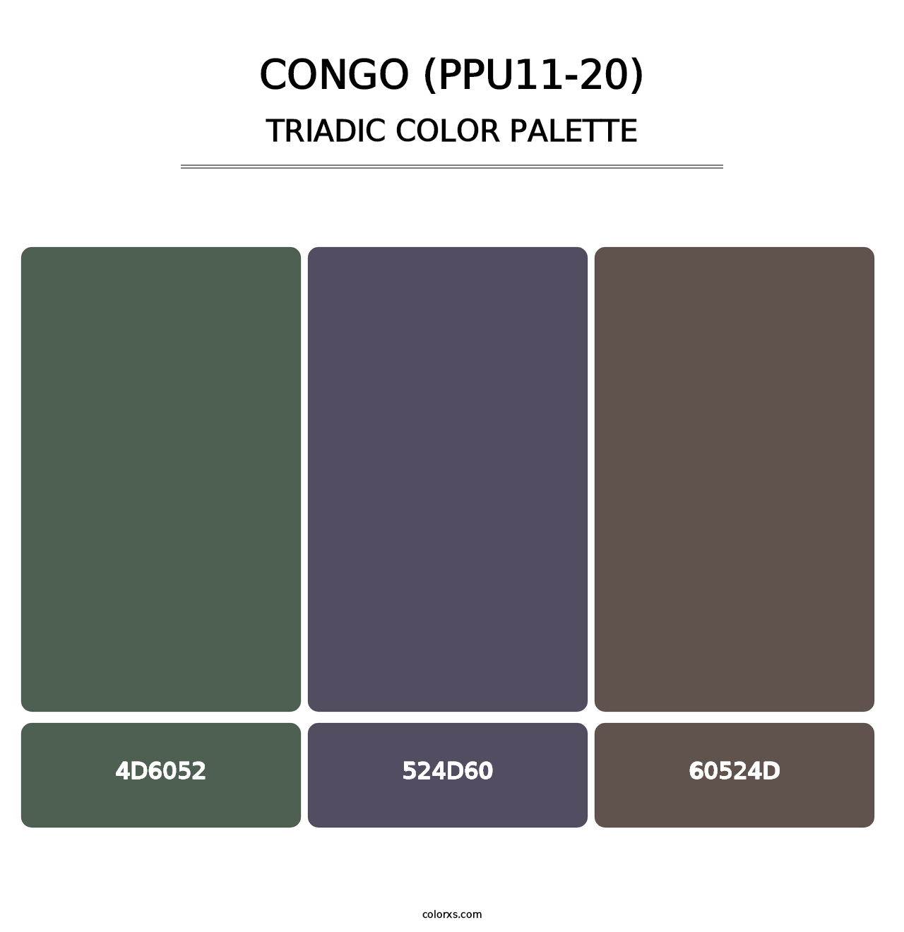 Congo (PPU11-20) - Triadic Color Palette
