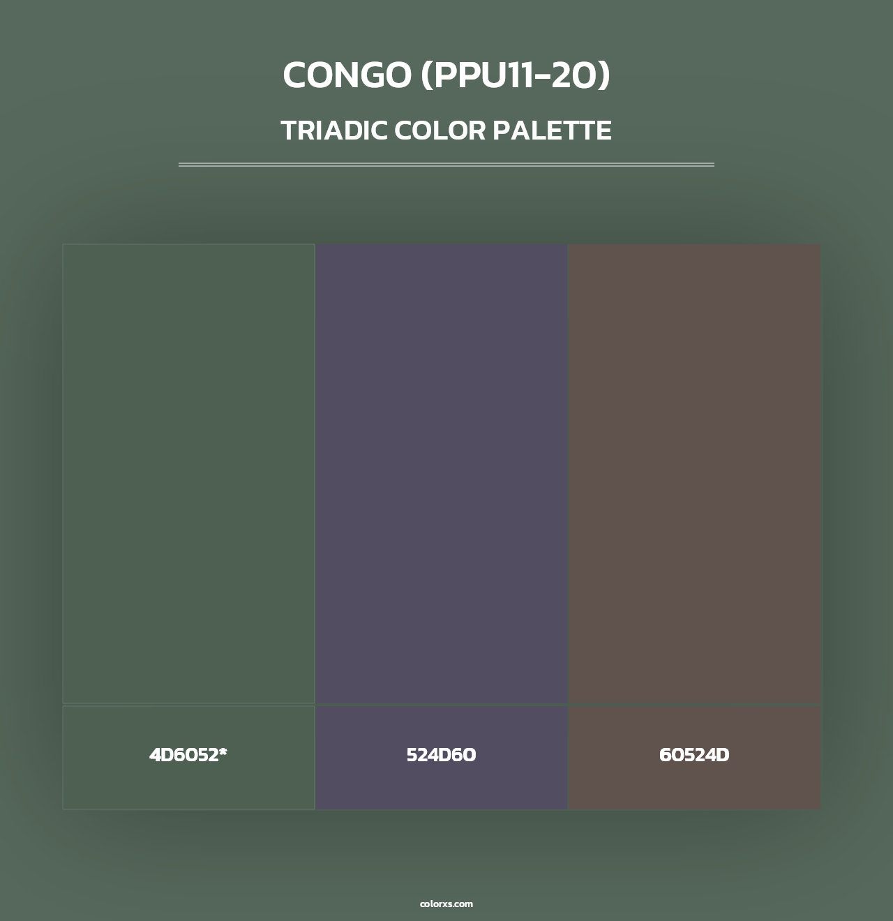 Congo (PPU11-20) - Triadic Color Palette