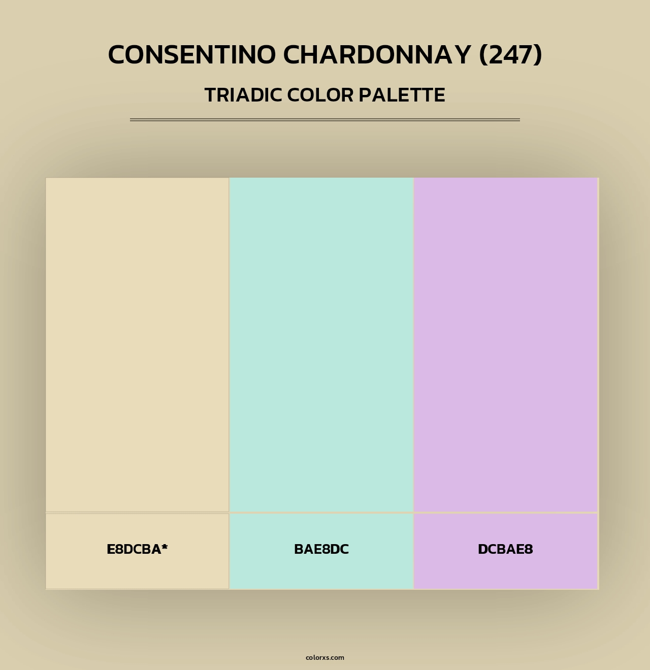 Consentino Chardonnay (247) - Triadic Color Palette