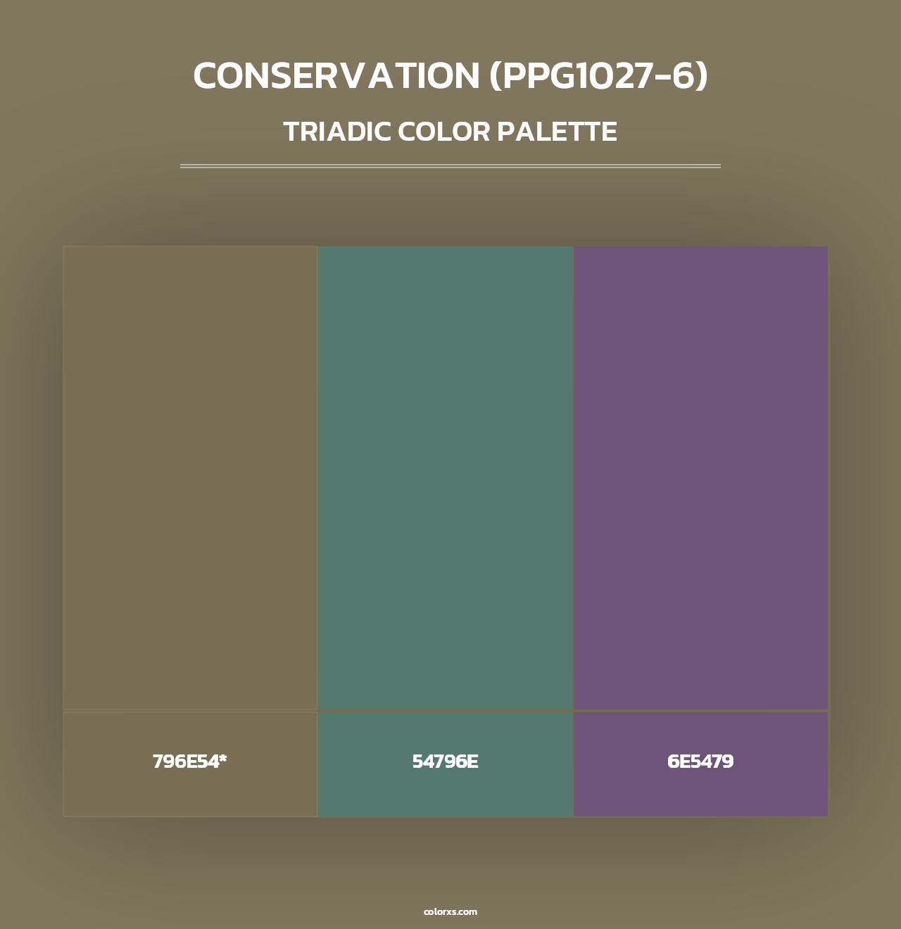 Conservation (PPG1027-6) - Triadic Color Palette