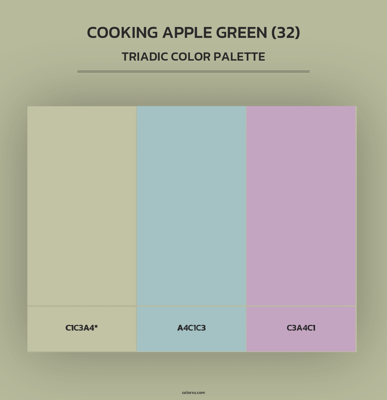 Cooking Apple Green (32) - Triadic Color Palette