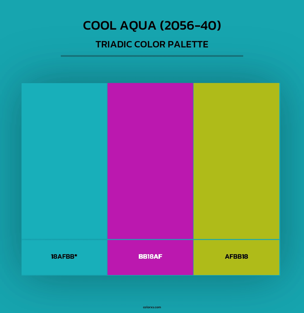Cool Aqua (2056-40) - Triadic Color Palette