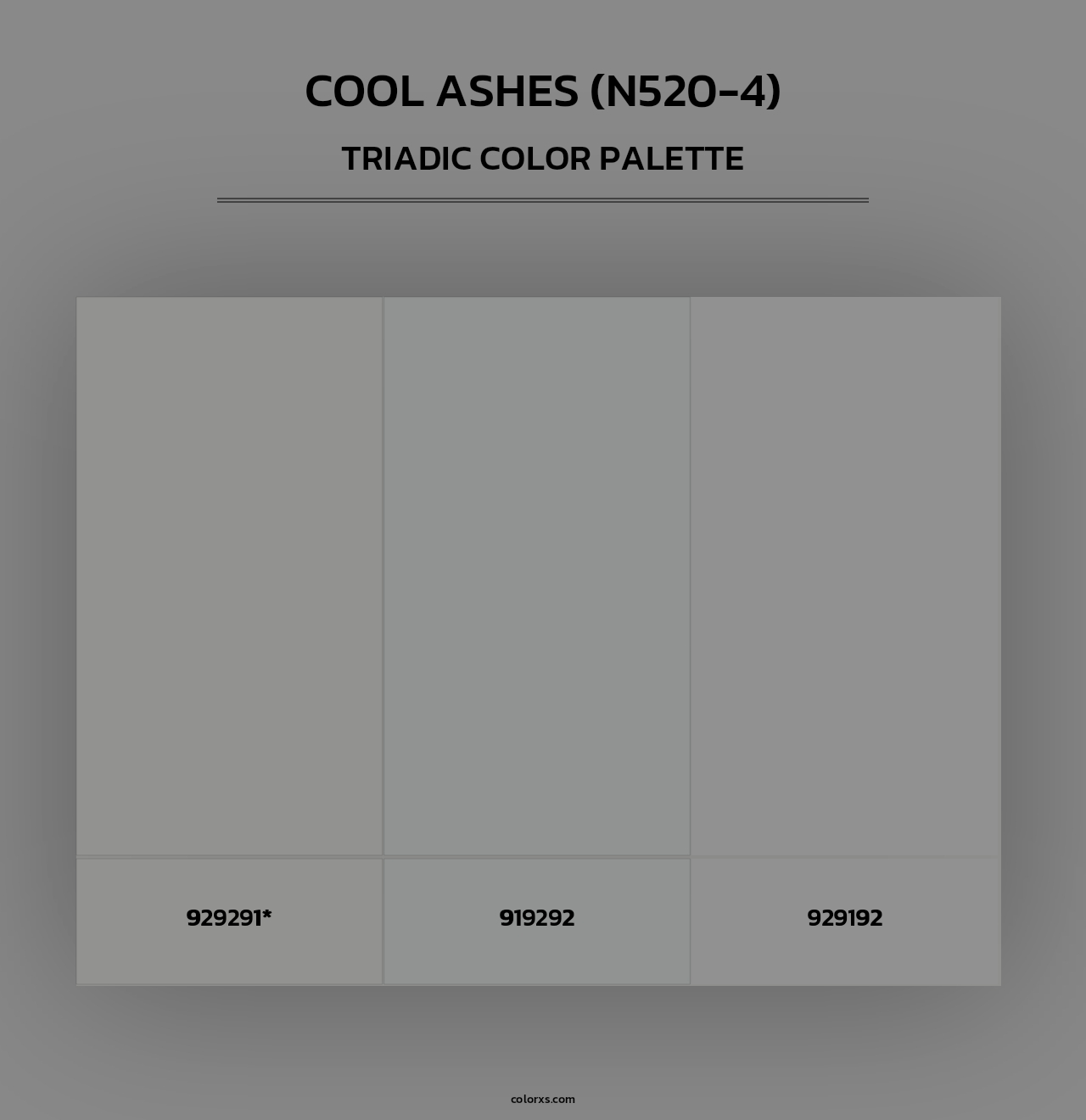 Cool Ashes (N520-4) - Triadic Color Palette