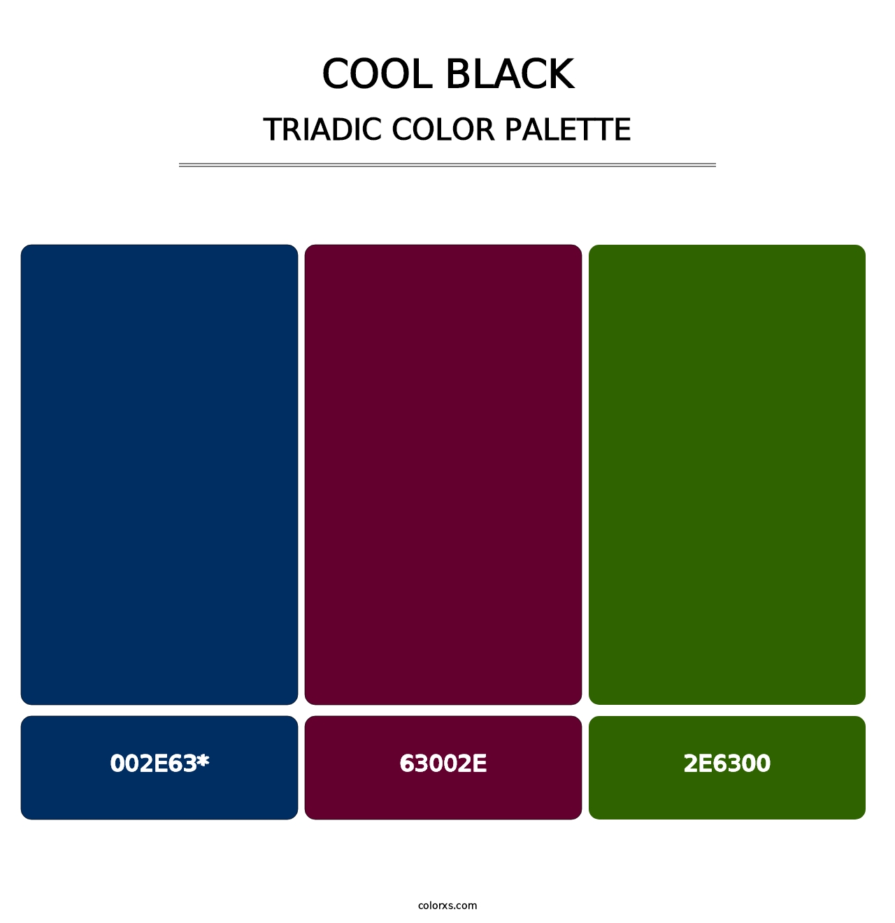 Cool Black - Triadic Color Palette