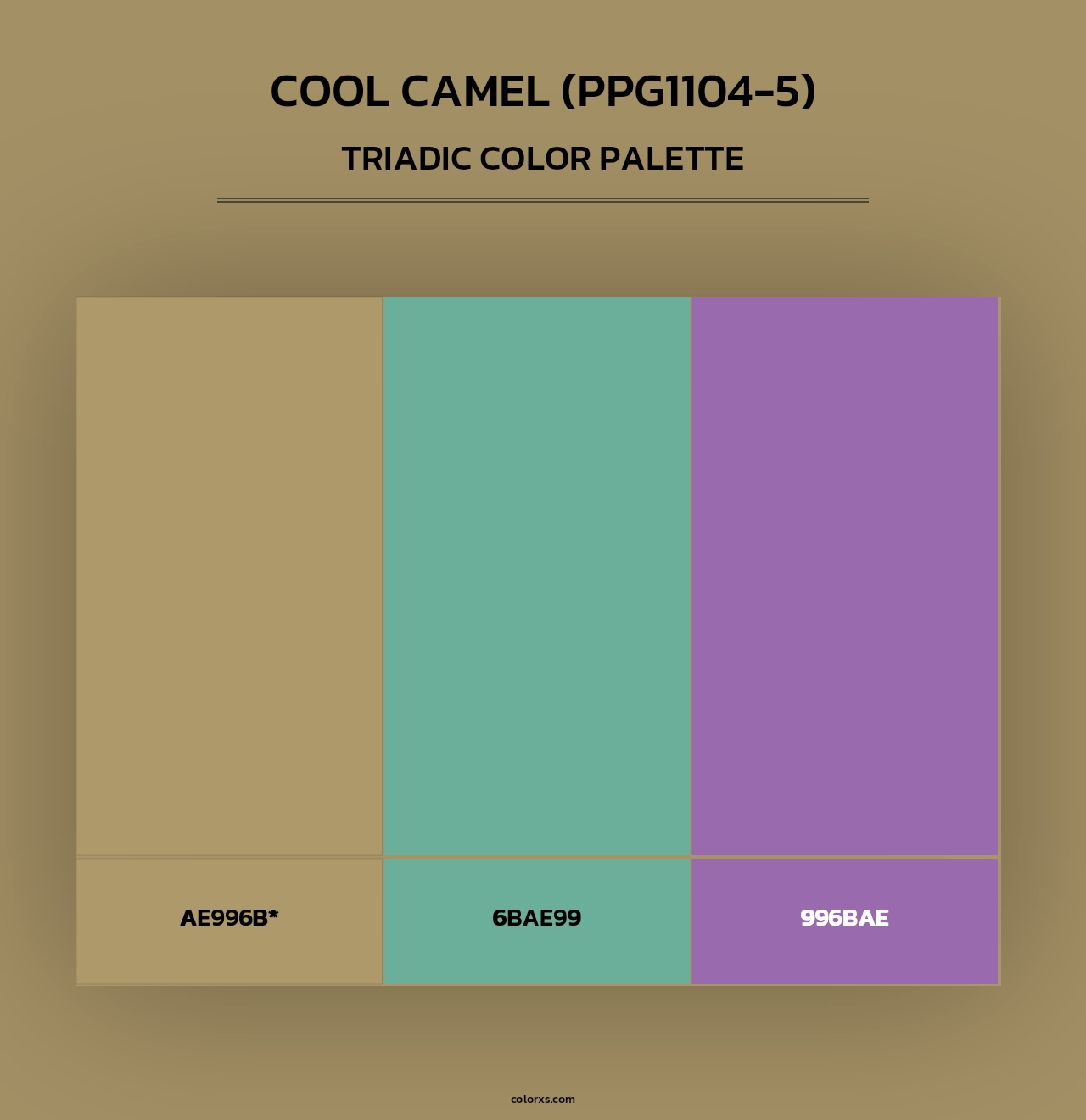 Cool Camel (PPG1104-5) - Triadic Color Palette