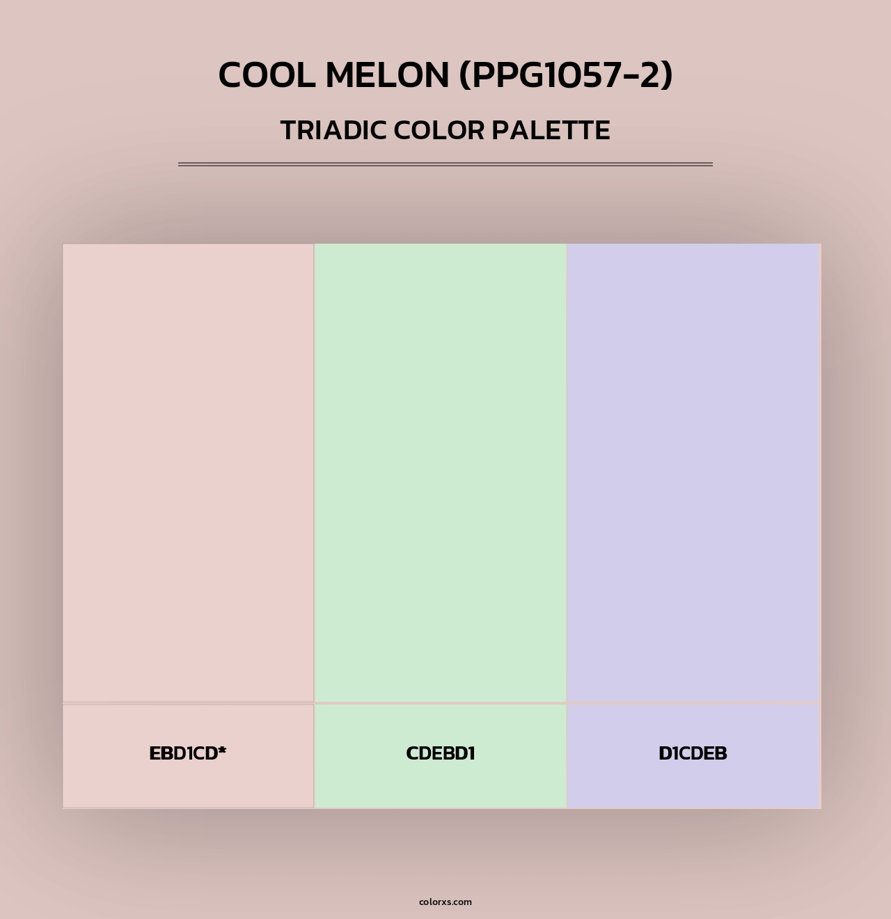Cool Melon (PPG1057-2) - Triadic Color Palette