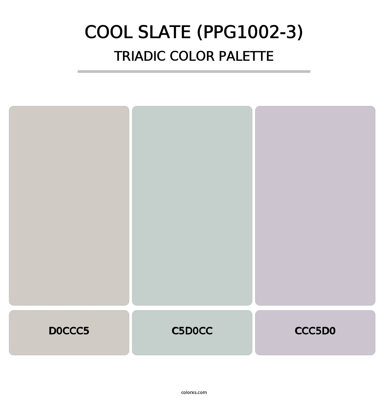 Cool Slate (PPG1002-3) - Triadic Color Palette