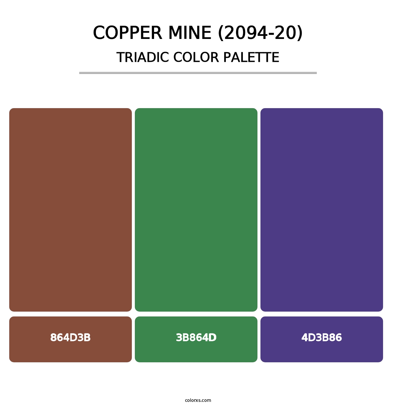 Copper Mine (2094-20) - Triadic Color Palette