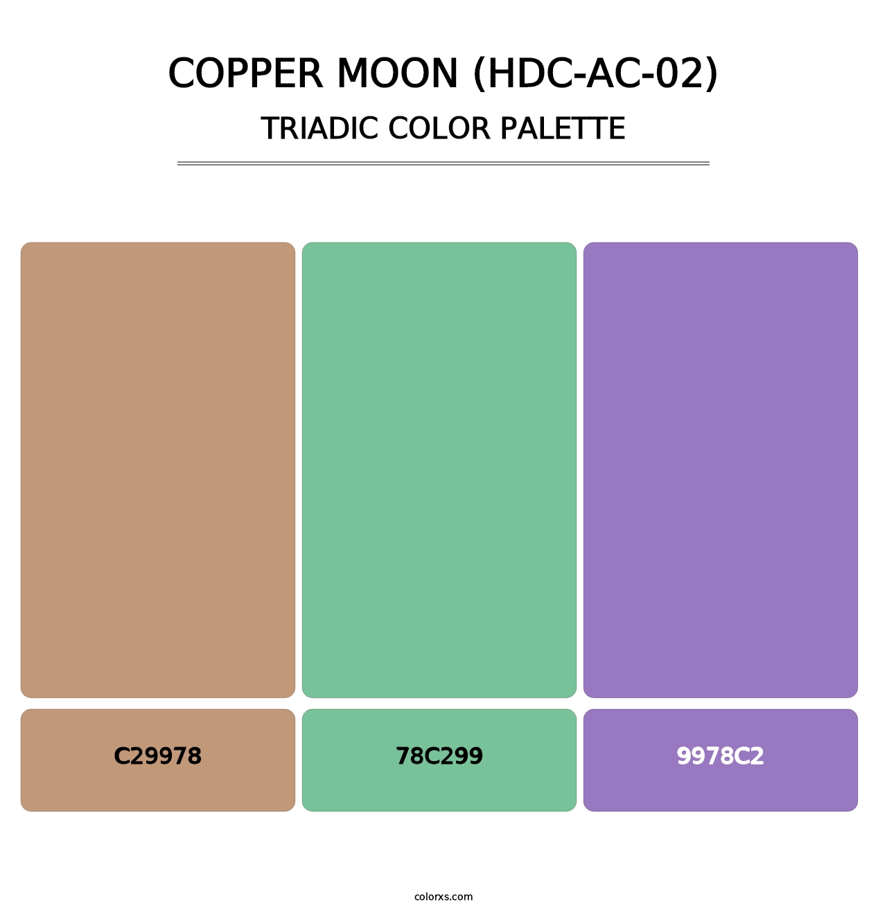 Copper Moon (HDC-AC-02) - Triadic Color Palette