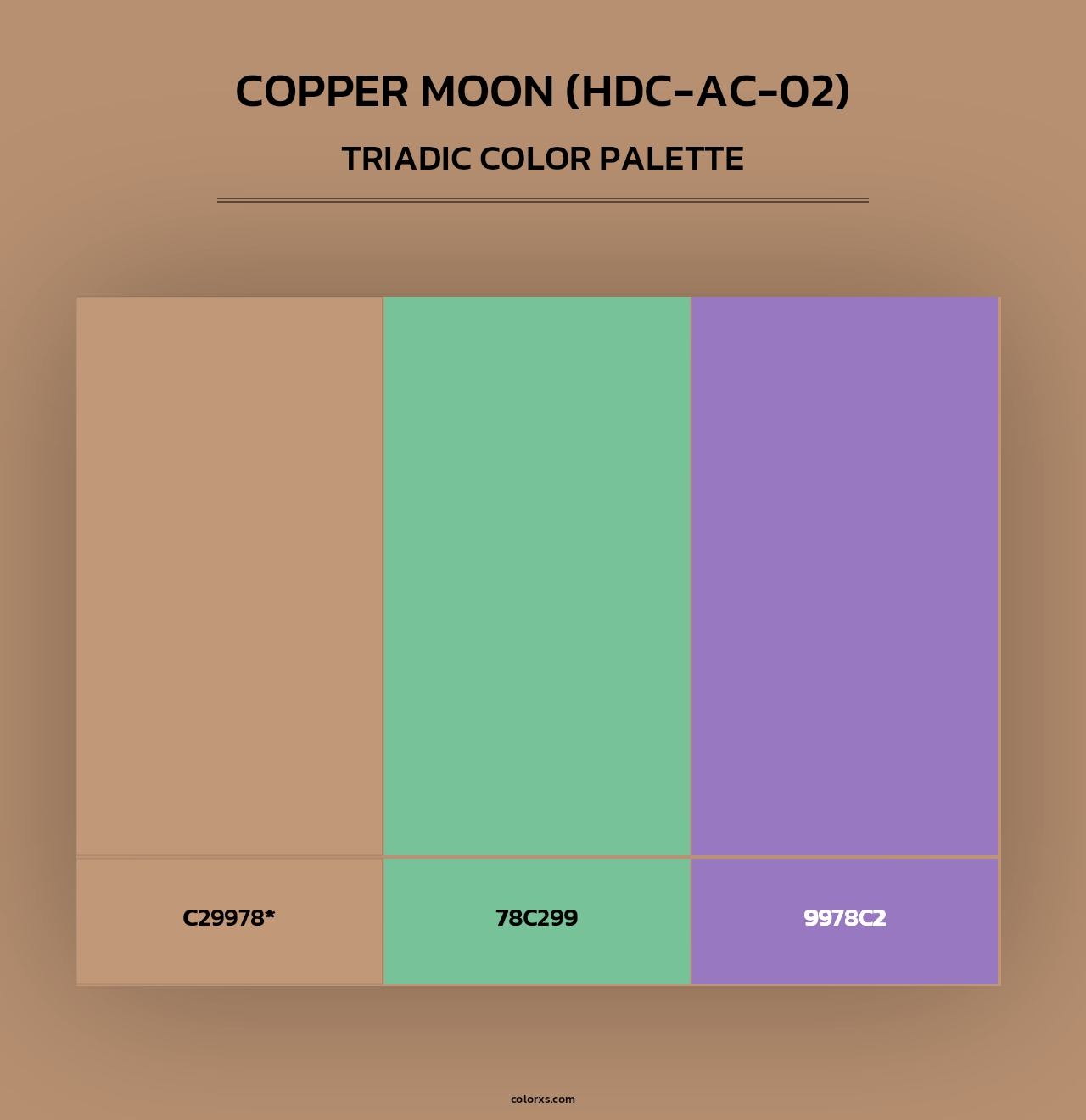 Copper Moon (HDC-AC-02) - Triadic Color Palette