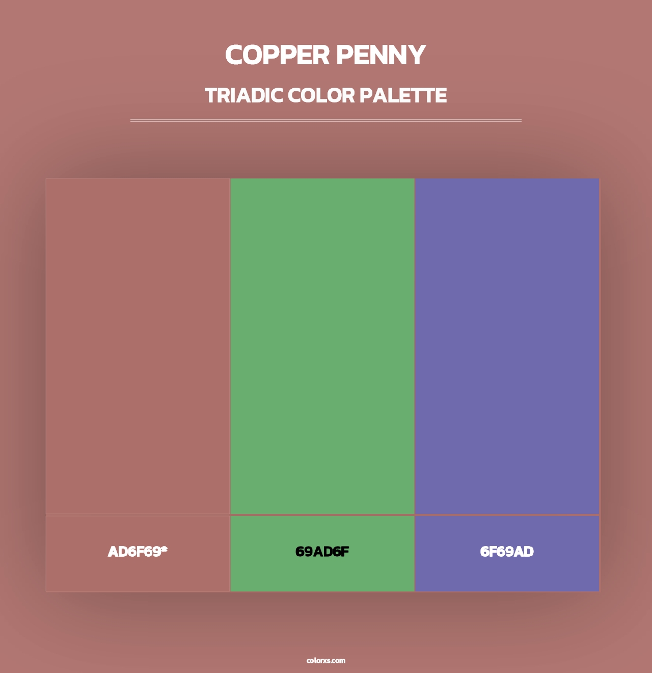 Copper Penny - Triadic Color Palette