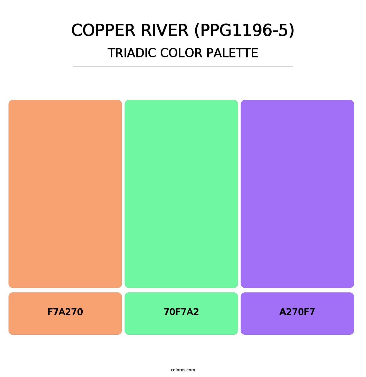 Copper River (PPG1196-5) - Triadic Color Palette