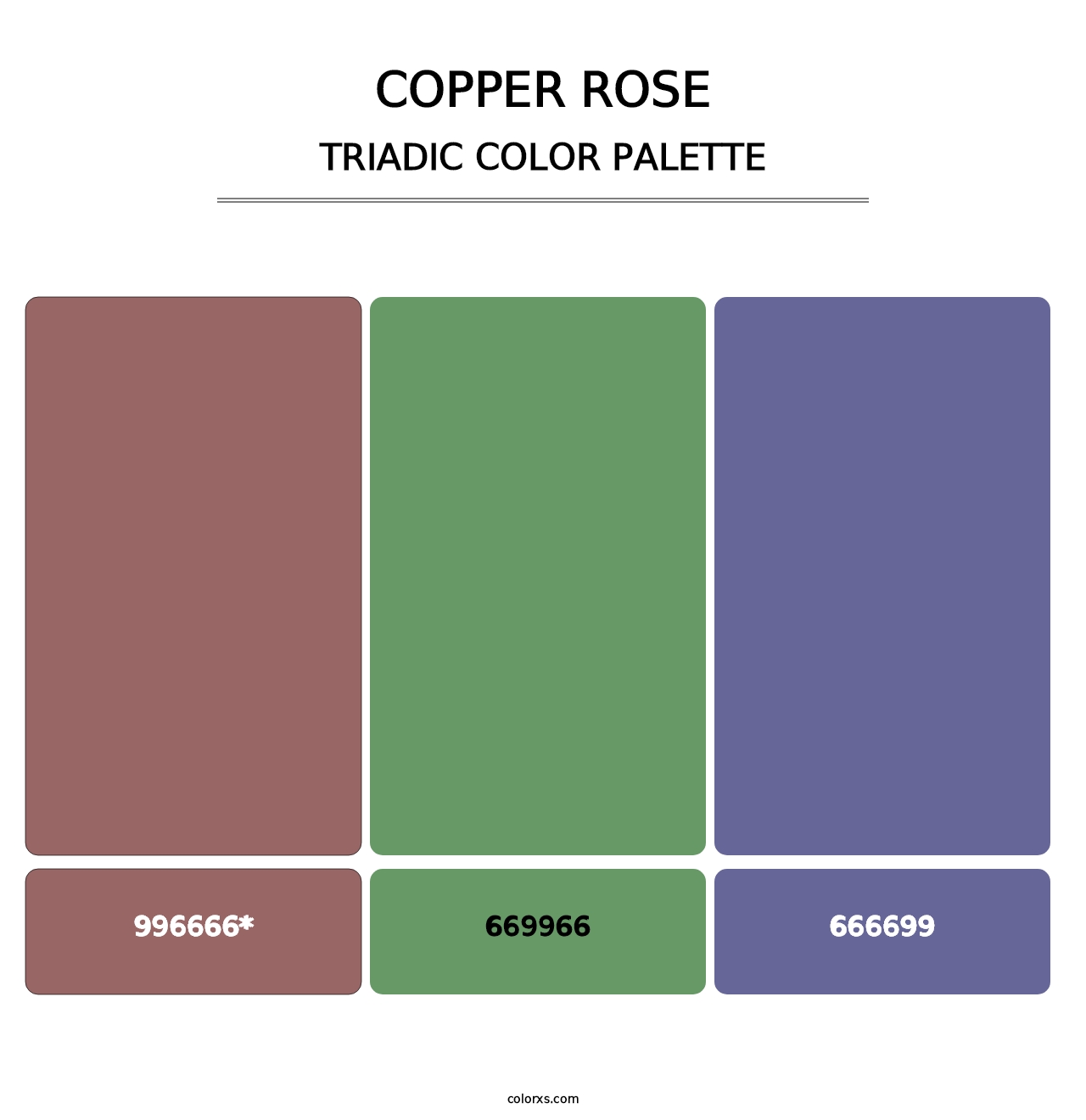Copper rose - Triadic Color Palette