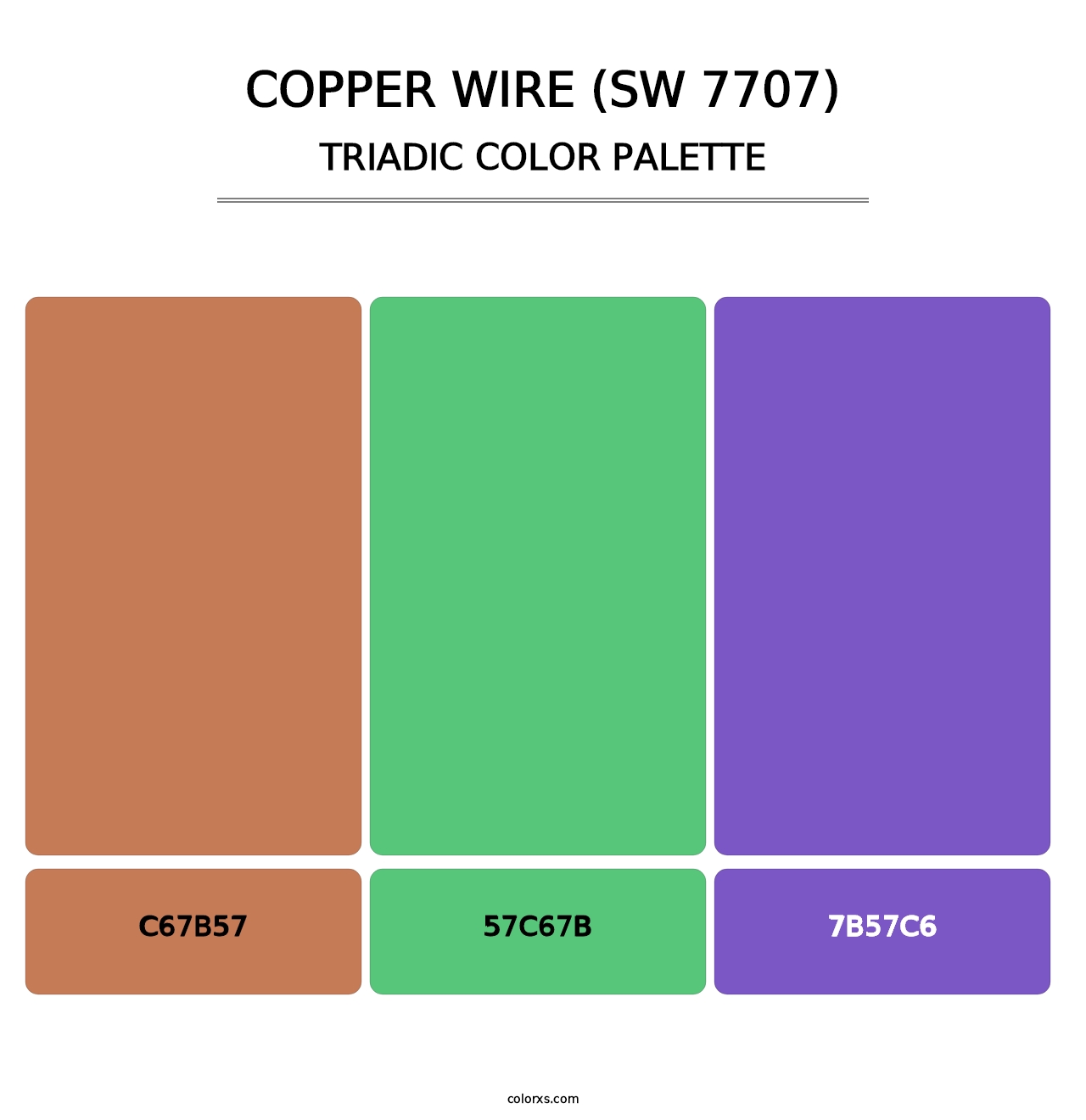 Copper Wire (SW 7707) - Triadic Color Palette