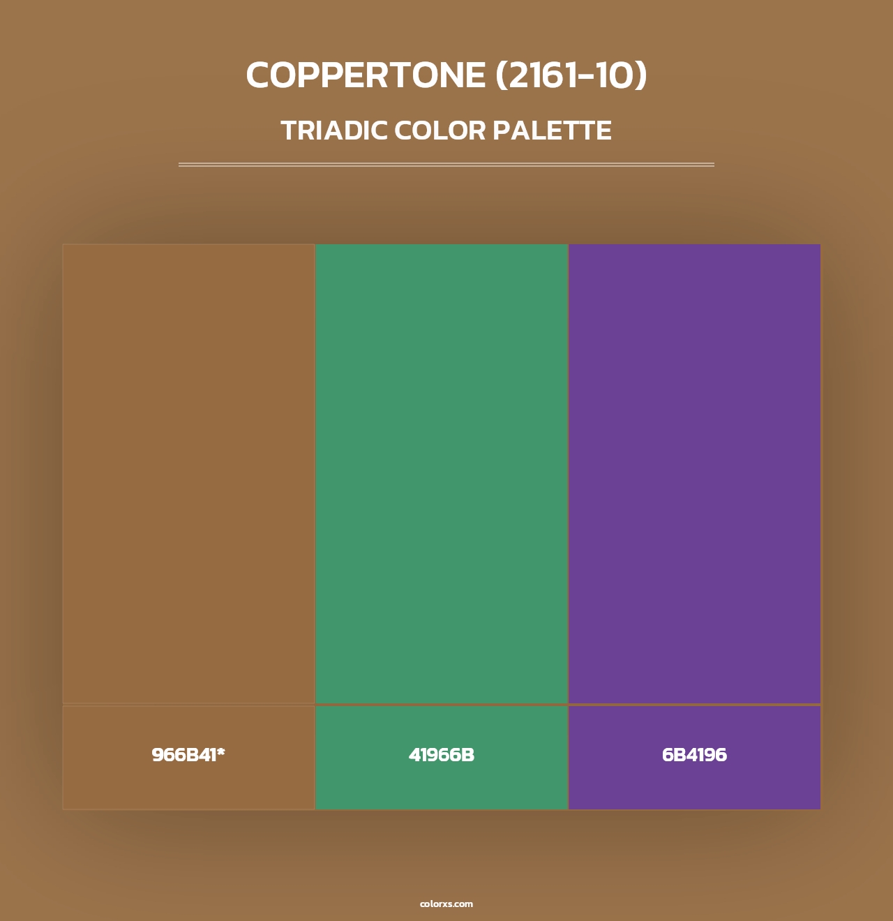 Coppertone (2161-10) - Triadic Color Palette