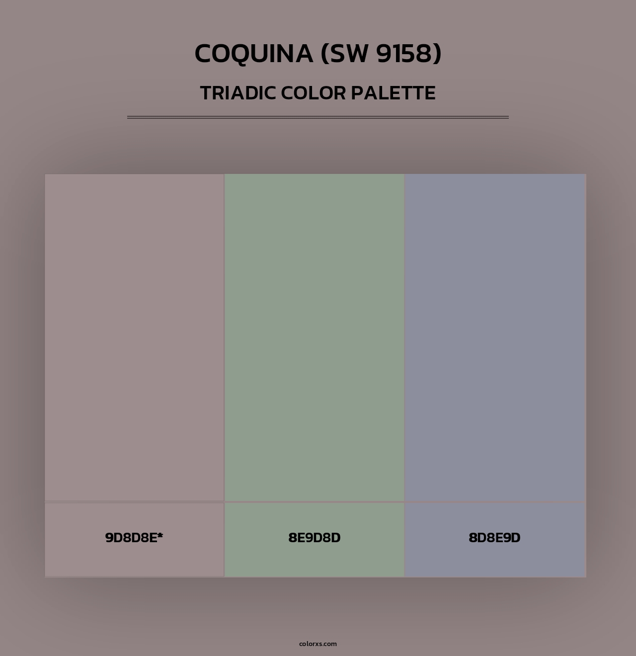 Coquina (SW 9158) - Triadic Color Palette