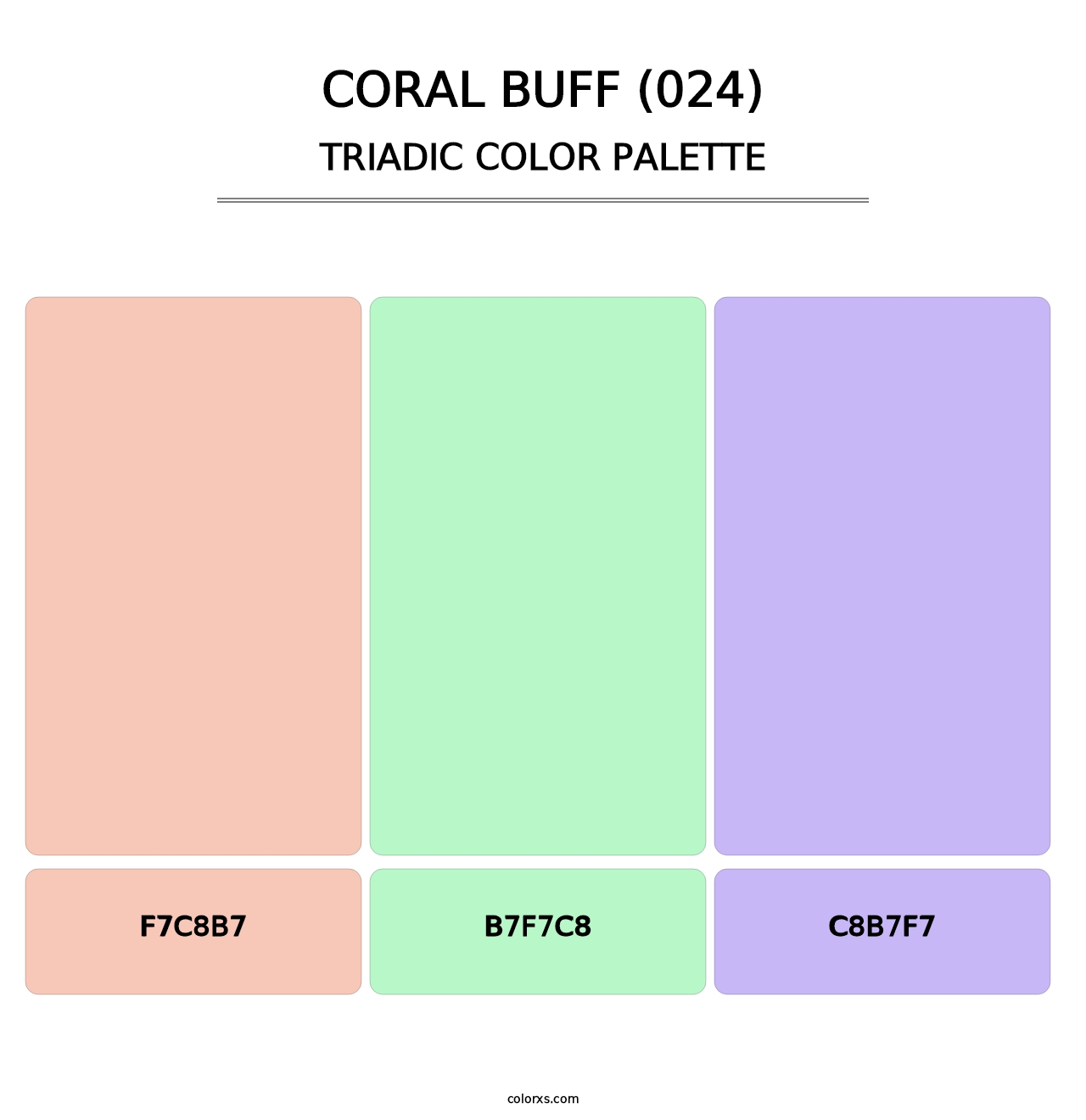 Coral Buff (024) - Triadic Color Palette