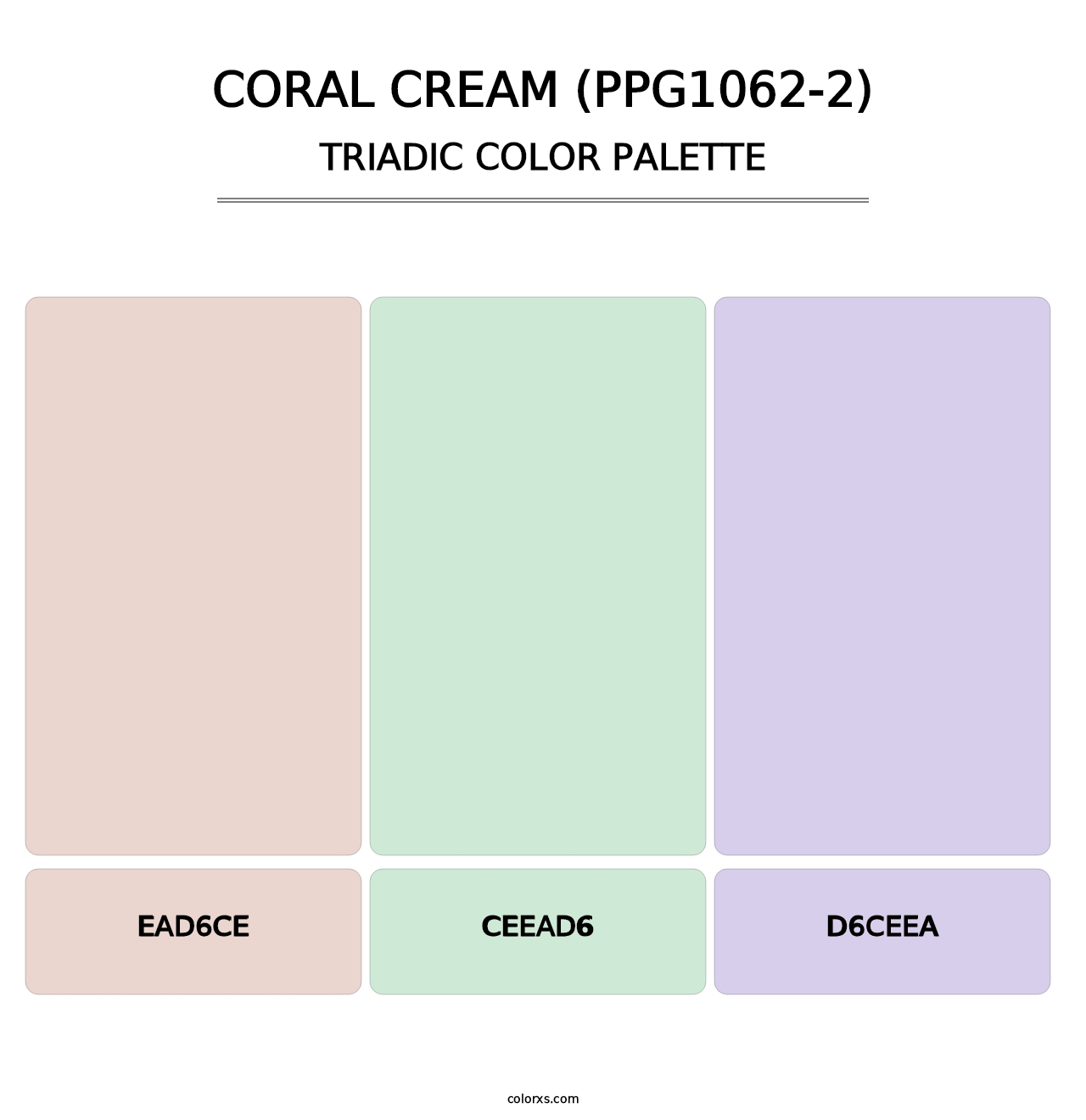 Coral Cream (PPG1062-2) - Triadic Color Palette