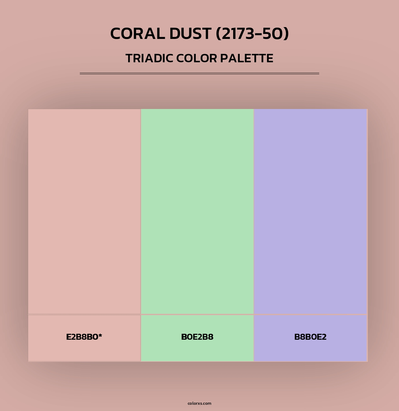 Coral Dust (2173-50) - Triadic Color Palette